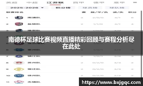 南德杯足球比赛视频直播精彩回顾与赛程分析尽在此处